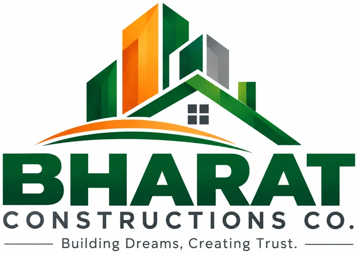 Bharat Constructions Co. logo: Building Dreams, Creating Trust
